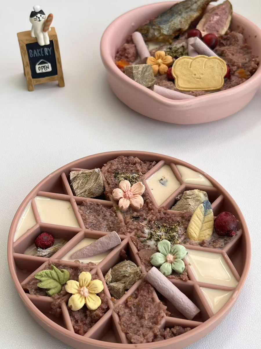 Diamond Slow Feeder Pet Bowls